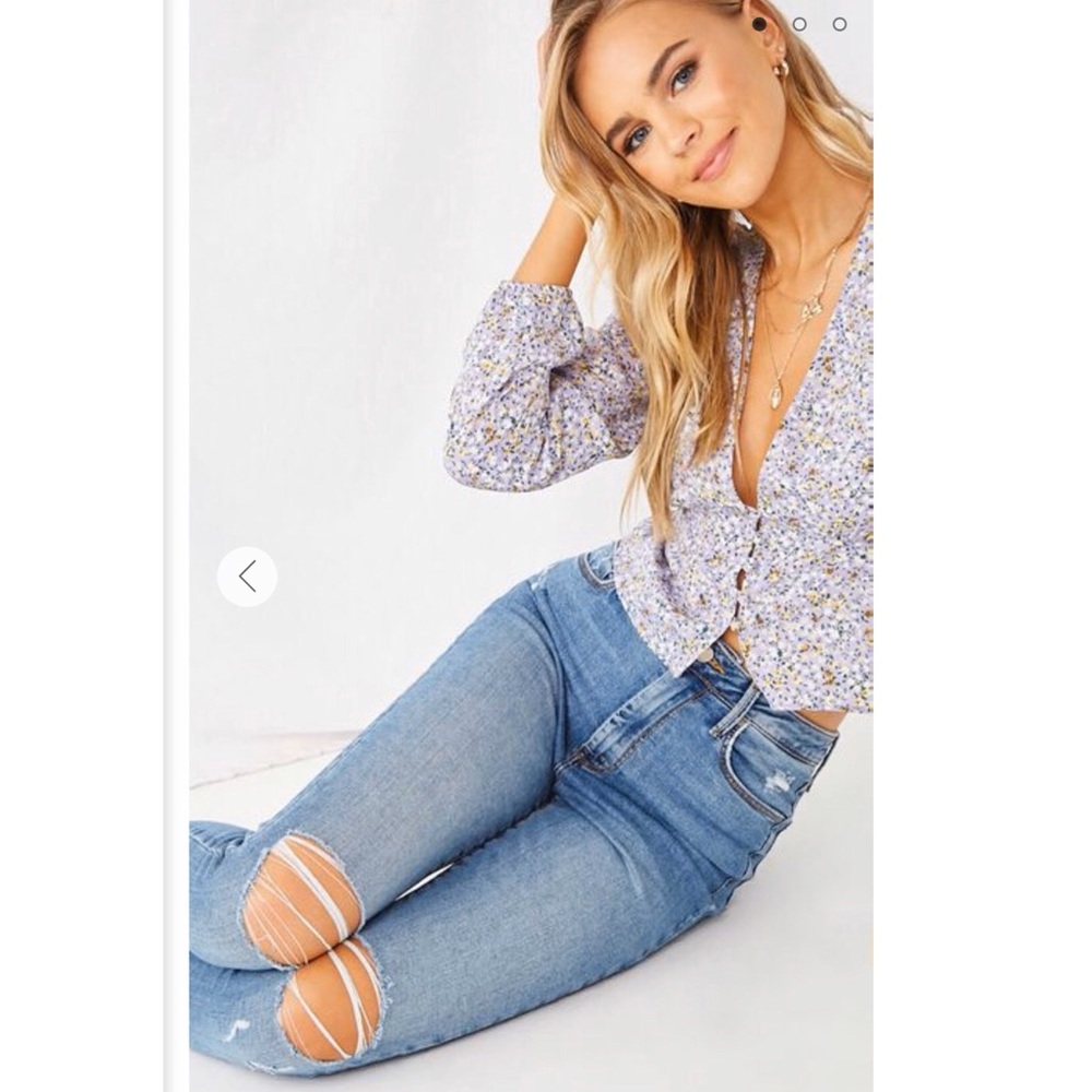 Levi’s 524 Skinny Distressed Jeans